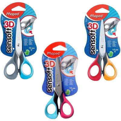 Afbeelding van Kinderschaar Maped Sensoft 13cm display á 12 stuks assorti