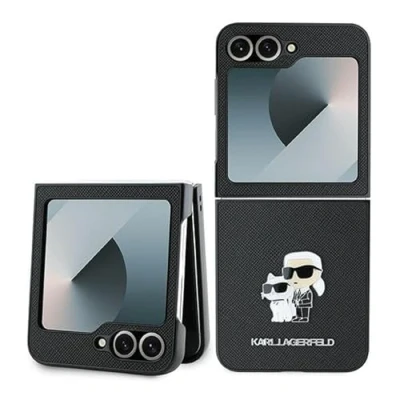 Afbeelding van Karl Lagerfeld KLHCZF6SAPKCNPK Z Flip6 F741zwart/zwart Saffiano metalen pin