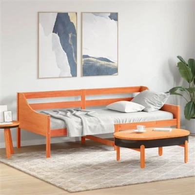 Image de vidaXL Lit de jour sans matelas cire marron 80x200 cm bois pin massif