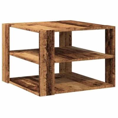 Afbeelding van vidaXL Salontafel 58x58x40 cm bewerkt hout oud houtkleurig