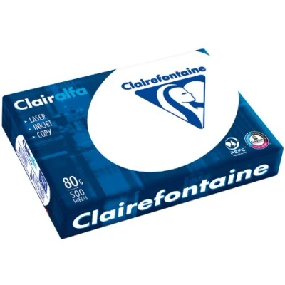 Afbeelding van Kopieerpapier Clairefontaine Clairalfa A4 80gr wit 500vel