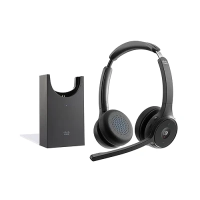 Image de Cisco Headset 722 Micro casque sur oreille Bluetooth sans fil noir de charbon avec support chargement Webex Certified