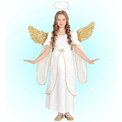Afbeelding van Widmann Engel Kostuum Hemelse Kind Meisje Wit / Beige Maat 158 Carnavalskleding Verkleedkleding