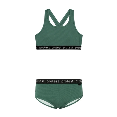 Afbeelding van Protest Prtbeau Jr Bralette bikini set Meisjes Uitneembare vulling Sportieve Veggie Green