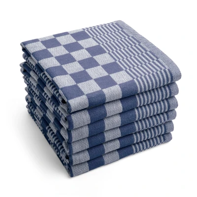 Afbeelding van Byrklund Theedoek Clean &amp; Tidy Blauw 6 stuks
