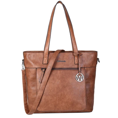 Afbeelding van Wimona Laptoptassen Evelina cognac