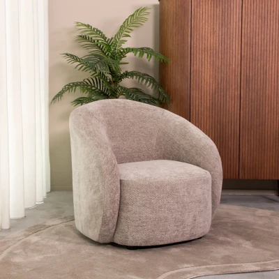 Afbeelding van LABEL51 Alby Fauteuil Grijs Stof