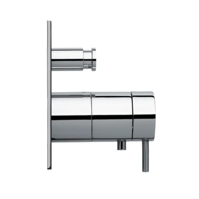 Afbeelding van Waterevolution Flow inbouw douchethermostaat met 2 uitgangen chroom T132TB01