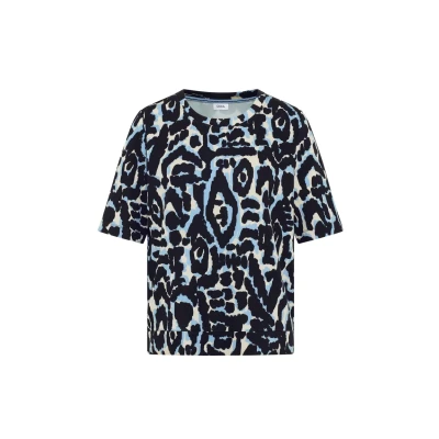 Afbeelding van Cecil print sweatshirt dark blue maat S