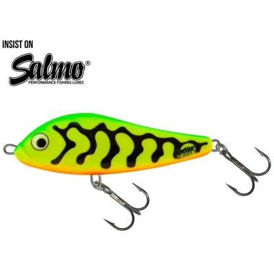 Afbeelding van Salmo Rattlin’ Slider Sinking 8cm Green Tiger Jerkbait