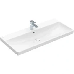 Afbeelding van Villeroy &amp; Boch Avento meubelwastafel wit (100 x 47 cm) 1 kraangat,