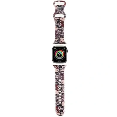 Afbeelding van Hello Kitty Siliconen Tags Graffiti Band voor Apple Watch 38/40/41mm Roze