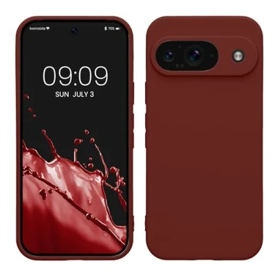 Afbeelding van kwmobile telefoonhoesje geschikt voor Google Pixel 9 Hoesje smartphone Precisie camera uitsnede In wijnrood