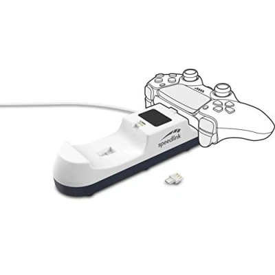 Afbeelding van Speedlink Jazz USB lader laadstation voor maximaal 2 PS5 controller, wit