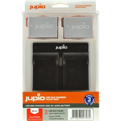 Afbeelding van Jupio Kit: 2x Battery LP E8 1120mAh + USB Dual Charger