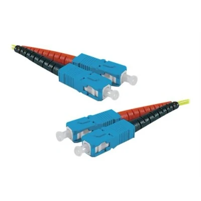 Image de exertis Connect Cordon de raccordement mode unique SC/UPC (M) pour 1 m 2 mm fibre optique duplex 9 / 125 micromètres OS2 sans halogène jaune