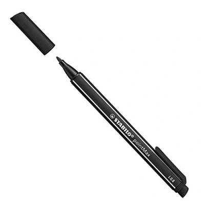 Afbeelding van STABILO pointMax Hardtip Fineliner 0,8 mm Met Nylon Tip Zwart per stuk