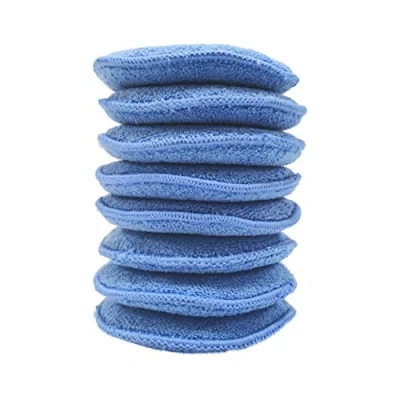 Afbeelding van Polyte Wax applicatie pads BilvOrd Microvezel Set van 8 BLÈ 12,7 cm