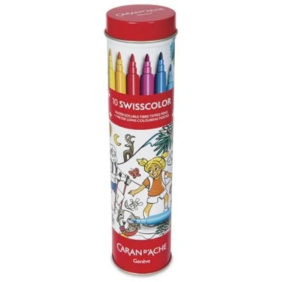 Afbeelding van caran d&#039;ache Viltstift swisscolor 10 kleuren