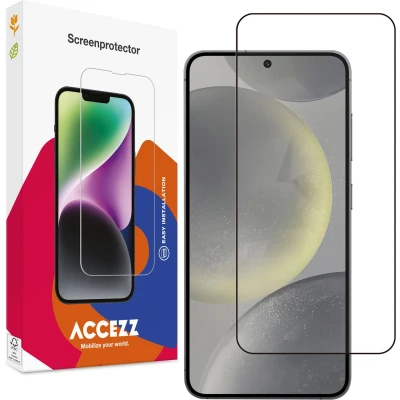 Afbeelding van Accezz Screenprotector Geschikt voor Samsung Galaxy S25 Gehard Glass Full Cover
