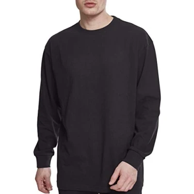 Afbeelding van Urban Classics Boxy Heavy Longsleeve T shirt met lange mouwen voor heren (1 stuk), Zwart (00007)
