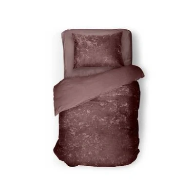 Afbeelding van Eleganzzz Dekbedovertrek Crushed Velvet Rose 140x200/220cm 100% Eenpersoons dekbedovertrekken