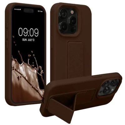 Afbeelding van kwmobile back cover voor smartphone geschikt iPhone 15 Pro Max 1x beschermhoesje van kunststof In chocoladebruin