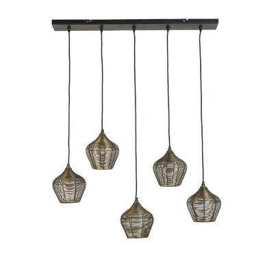 Afbeelding van Light &amp; Living Hanglamp Alvaro 5 Lichts Brons 122,00cm x 100,00cm 20,00cm