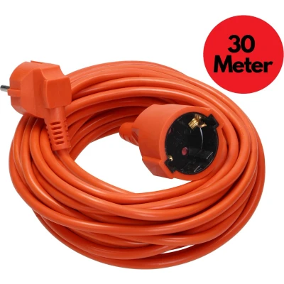 Afbeelding van Verlengsnoer 30 meter Verlengkabel buiten voor max. 3680 Watt IP20 3 x 1,0 mm² Oranje