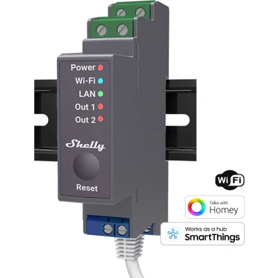 Afbeelding van Shelly 2Pro PM Schakelactor Bluetooth, WiFi