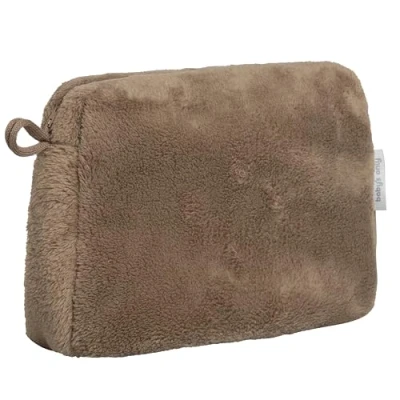 Afbeelding van Baby&#039;s Only Baby Toilettasje Cozy Verschoningstasje gemaakt van teddystof Luieretui Clay 25x10x20 cm Met ritssluiting
