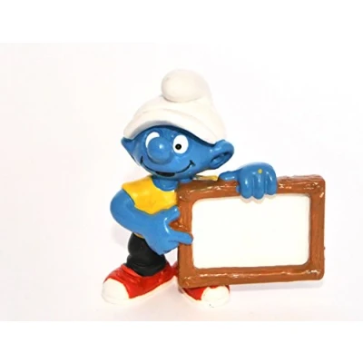 Afbeelding van Schleich speelfiguur smurf met Plakkaat / Protest bord De Smurfen bord/ Protestbord 20451 6 cm