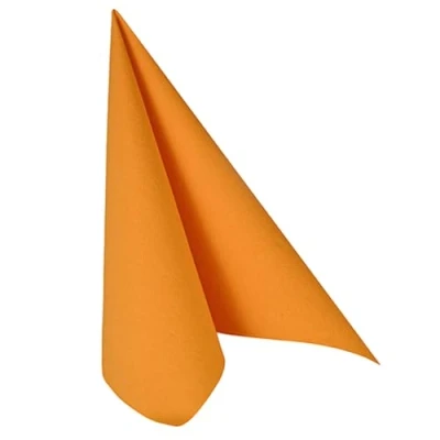 Afbeelding van Servetten Airlaid Oranje &quot;ROYAL Collection&quot; 1/4 Vouw 400 x 400mm