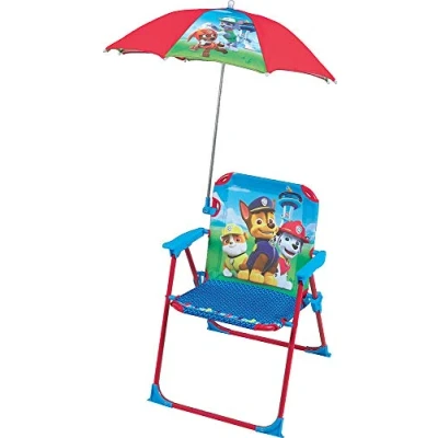 Afbeelding van Fun House Pat Patrol klapstoel met parasol voor kinderen, staal, blauw, 38 x 8 50 cm