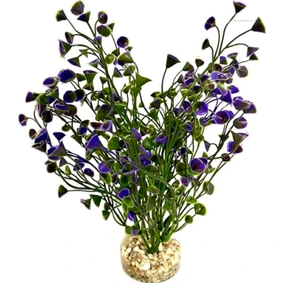 Afbeelding van Tyrol Kunstmatige aquariumplant XL 22 cm Decoratie voor aquarium Kunststof plant op sokkel Kamerplant met waterlens Eenvoudig verankeren de bodem van het Gemaakt in Frankrijk