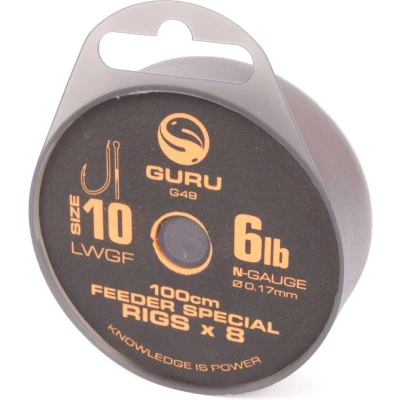 Afbeelding van Guru LWGF Feeder Special 100cm (8 rigs) Maat : 0.17mm haak 10