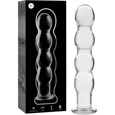 Afbeelding van NEBULA SERIES BY IBIZA MODEL 10 DILDO BOROSILICATE GLASS 16.5 X 3.5 CM CLEAR ANALE PLUG BUTTPLUG GLAS SEX TOYS VOOR VROUWEN MANNEN KOPPELS
