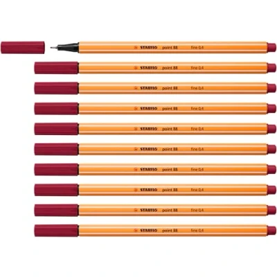 Afbeelding van STABILO point 88 Premium Fineliner Fine 0,4 mm Violet Paars Doos 10 stuks