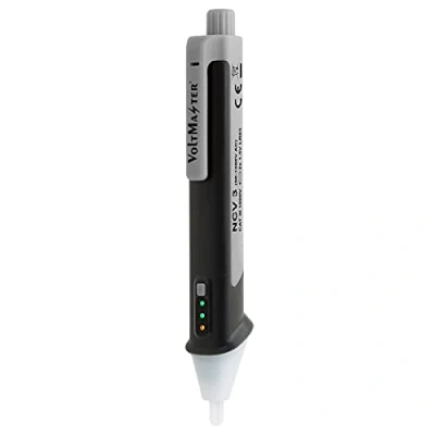 Afbeelding van Voltmaster NCV 3 contactloze spanningstester vanaf 50 V AC, ampèremeter (hoogwaardige voltdetector met geluidssignaal, led display, instelbare gevoeligheid, ABS kunststof), grijs