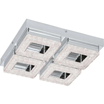 Afbeelding van EGLO Fradelo Wand/Plafondlamp 28cm 4 Lichts Chroom, Helder