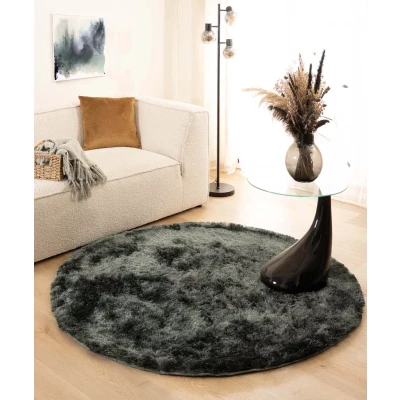 Afbeelding van Rond Shaggy Tapijt/Vloerkleed Spark Blauw 150 Cm