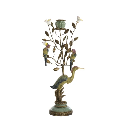 Afbeelding van Light &amp; Living Kandelaar HERON 22x11x44cm Geel