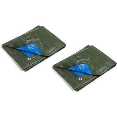 Afbeelding van Kippen Set van 2 doeken met ogen, tweekleurig, x 3 m, gewicht 90 g/m², 6082K