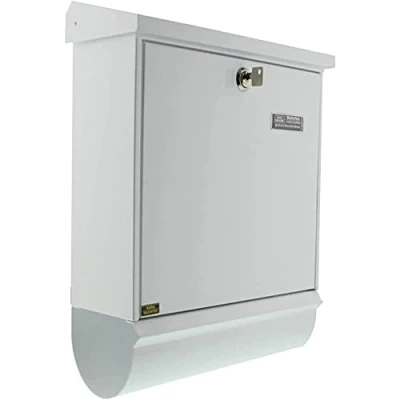 Afbeelding van Burg Wächter 32670 COMFORT Set 91300 W Brievenbus Plaatstaal Wit Sleutelslot