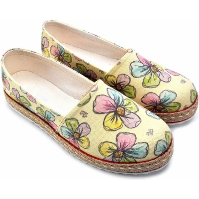 Afbeelding van GOBY Colored Daisy&#039;s Sneakers Schoenen Hoge kwaliteit Handmade Maat 38