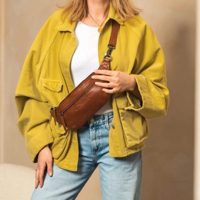 Afbeelding van The Chesterfield Brand Leren Heuptas Cognac Severo