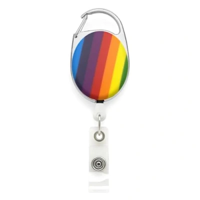 Afbeelding van Lanyards Tomorrow Rainbow YoYo 10 stuks intrekbare molenhouder voor ski identiteitskaart, badge, veiligheidsbadge, toegangscontrole, karabijnhaak met riemclip aan de achterkant van