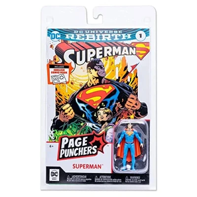 Afbeelding van DC Page Punchers Superman (Rebirth) Comic Book + Mini figuur 8 cm
