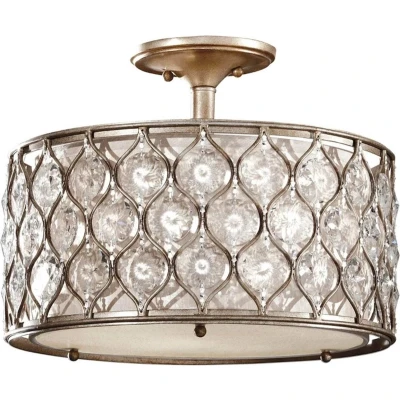 Afbeelding van Feiss LED Plafondlamp Lucia 3X E27 Max 60W Dimbaar Burnished Silver