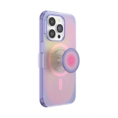 Afbeelding van PopSockets: PopCase PlantCore voor MagSafe Plantaardige beschermhoes iPhone 14 Pro met houder en handgreep PopGrip Slide herpositioneerbaar verwisselbare top Aura